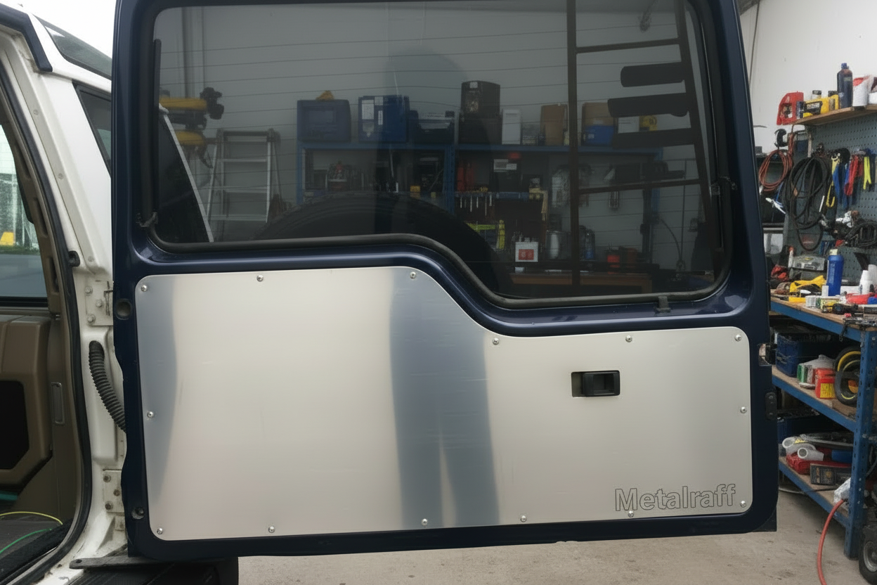 Panel inoxidable liso Discovery sin registro instalado