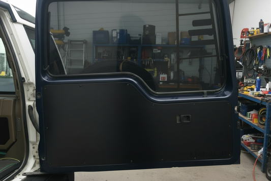 Panel negro inoxidable Discovery instalado