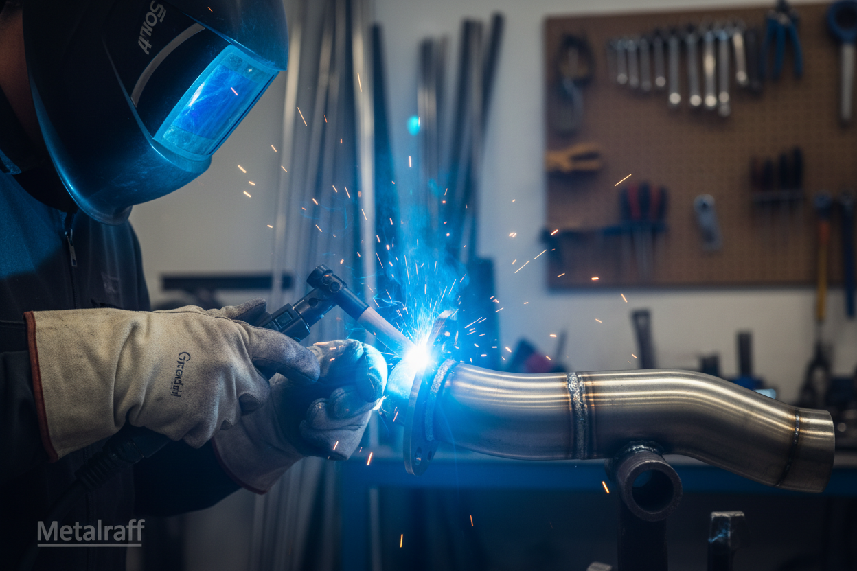 Soldadura artesanal de escape